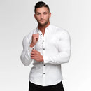 Men's dress shirt made of stretchy, wrinkle-resistant fabric – breathable and comfortable.