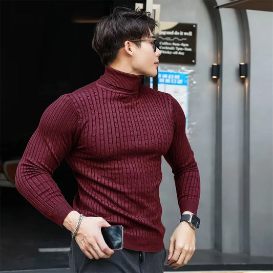 VZ turtleneck sweater, classic urban style